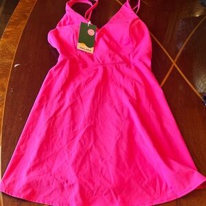 NWT HALARA Vibrant Pink Athletic Dress